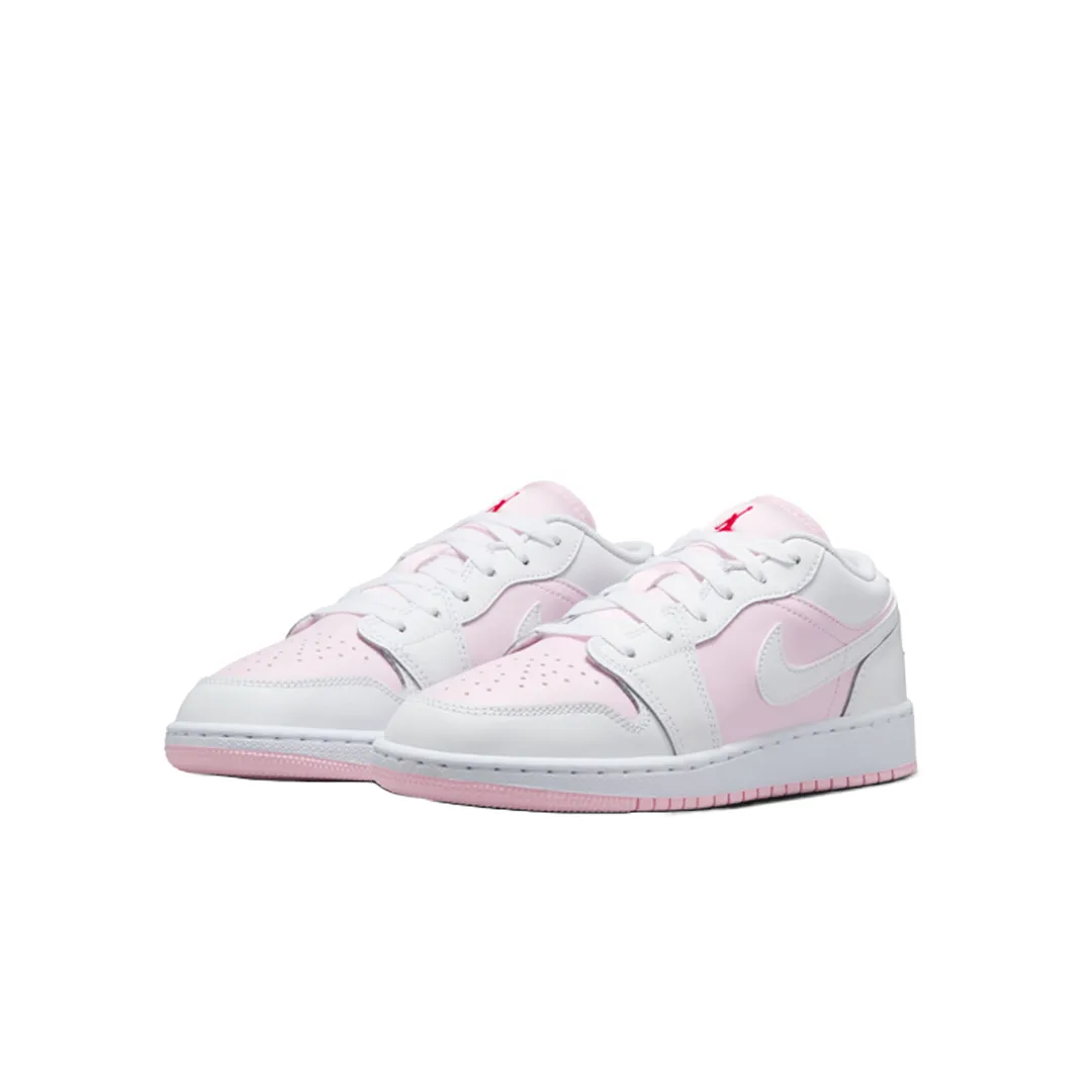 AIR JORDAN 1 LOW (GS) PINK FOAM FIRE RED