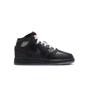 AIR JORDAN 1 MID SE BG (GS) BLACK METALLIC