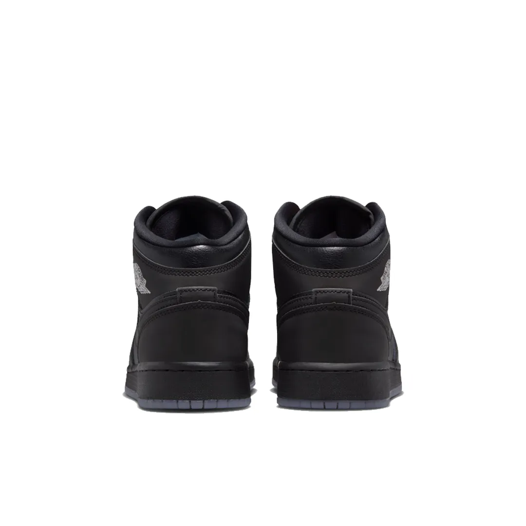 AIR JORDAN 1 MID SE BG (GS) BLACK METALLIC