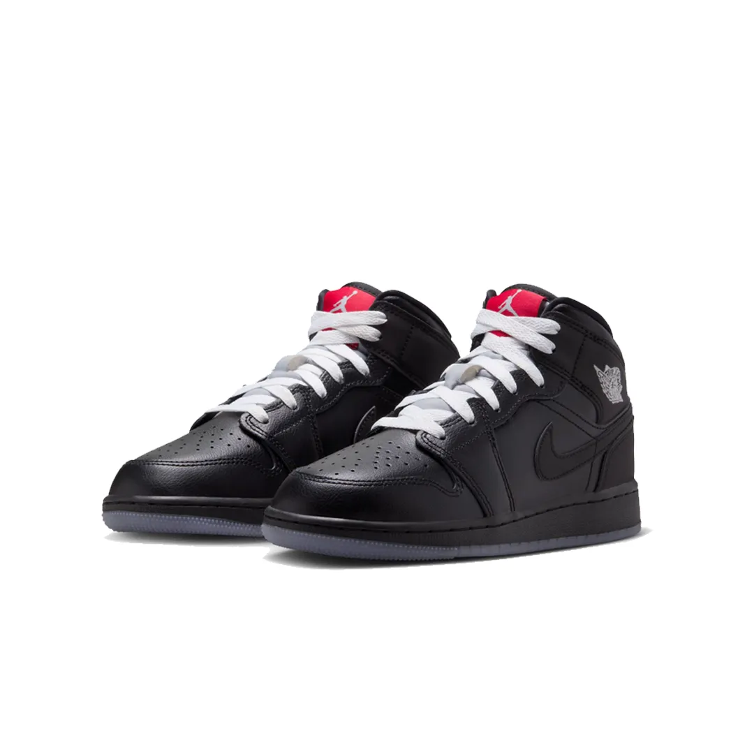 AIR JORDAN 1 MID SE BG (GS) BLACK METALLIC