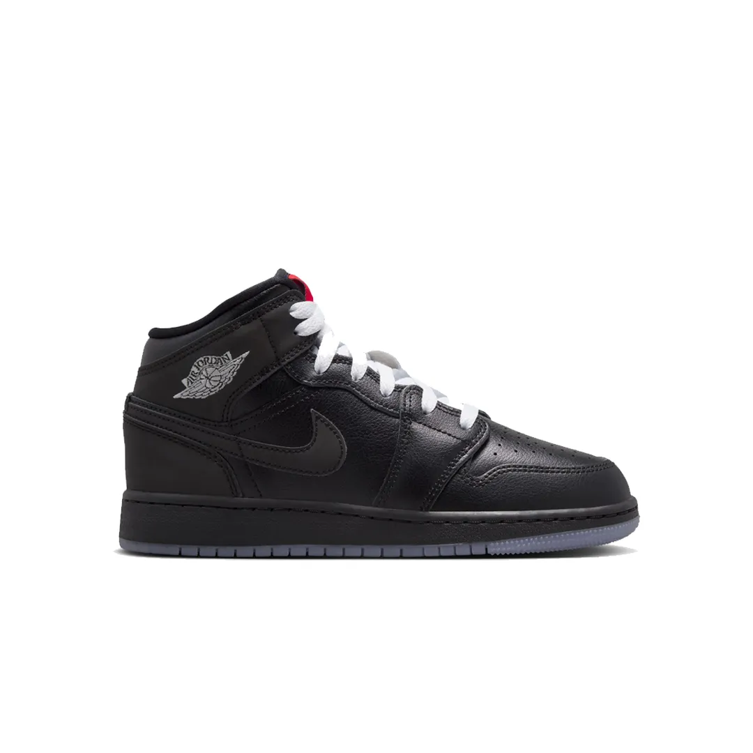 AIR JORDAN 1 MID SE BG (GS) BLACK METALLIC