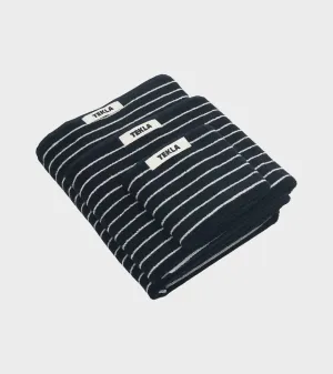 Bath Towel 70x140 Black Stripes