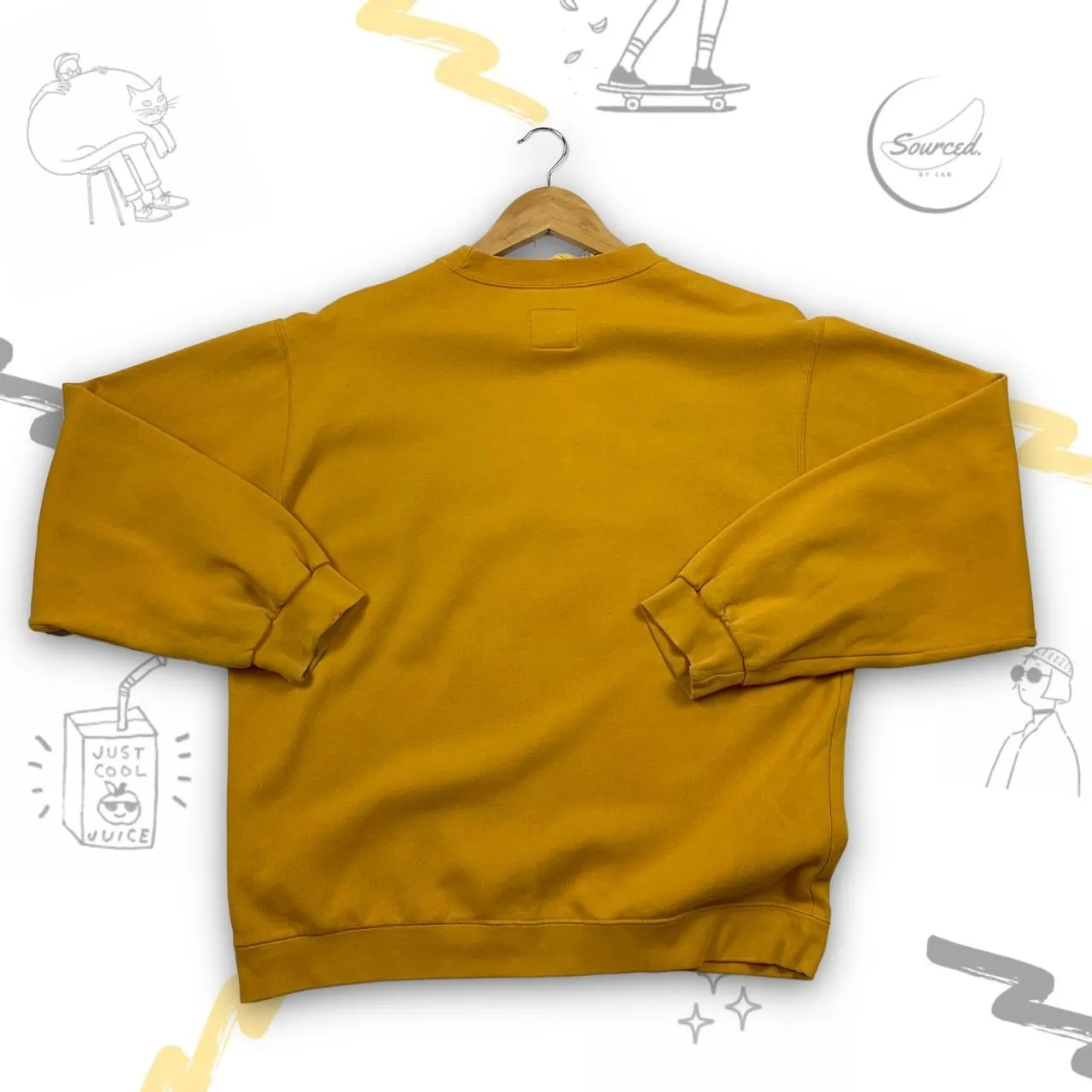 Nike 90s Vintage Embroidered Front Chest Spellout Logo Crewneck Sweatshirt (XS)
