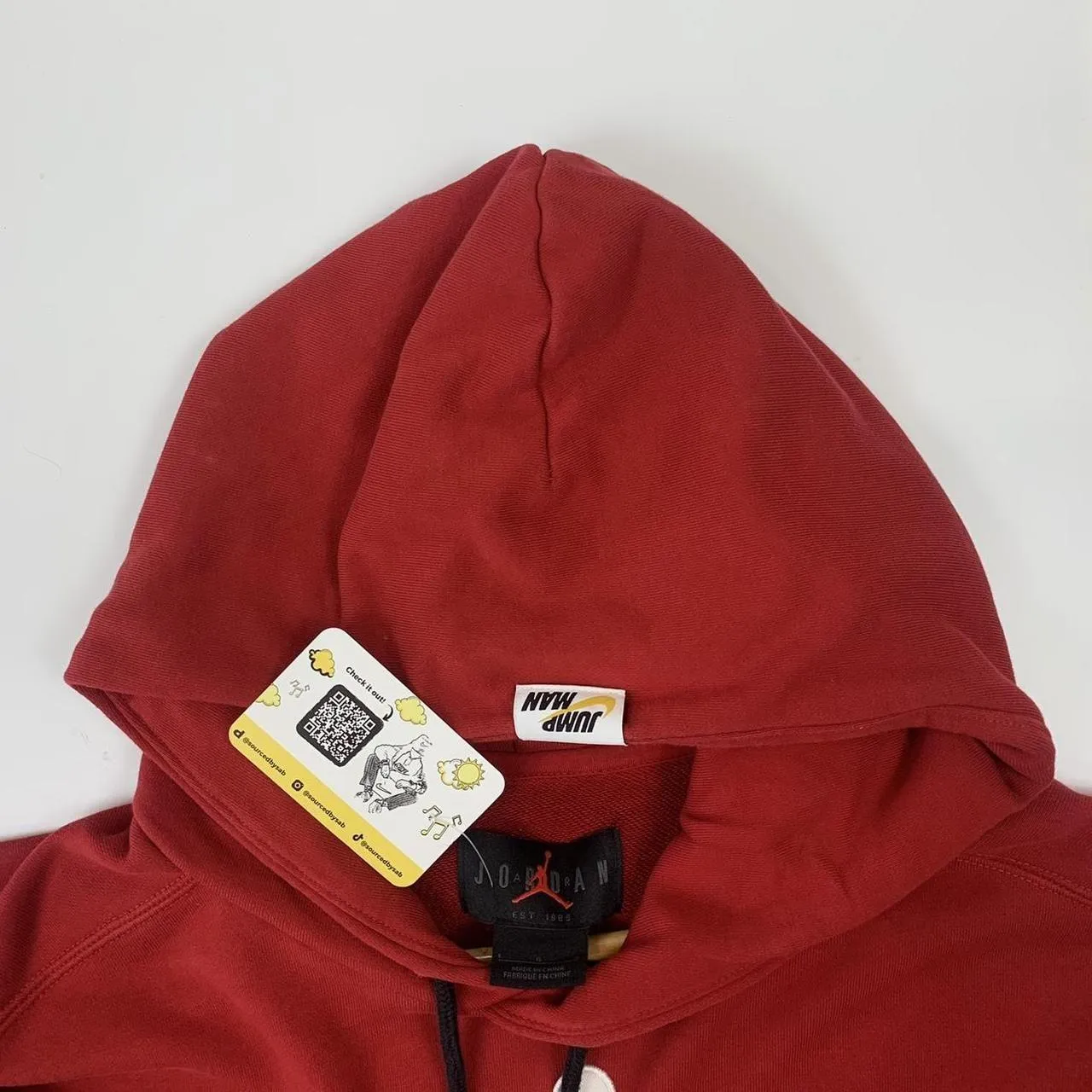 Nike Air Jordan Red Centre Logo Hoodie (l)
