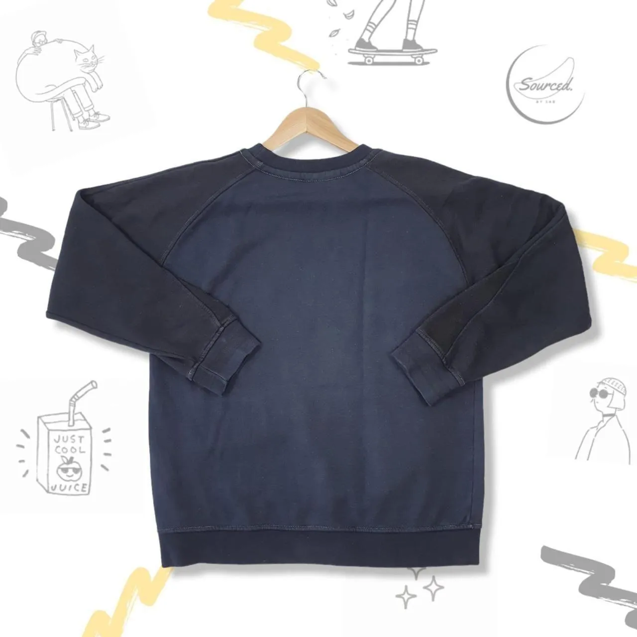Nike Centre Chest Spellout Crewneck Sweatshirt Washed Vintage Vibe (S Men/M Women)