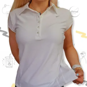 Nike Court Dri-Fit Vintage Label Deadstock Womens Button Up Polo Shirt (bnwt) (M)