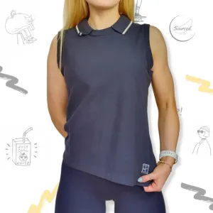 Nike Court Vintage Label Nike Deadstock Womens Collared / Polo Vest / Sleeveless Tshirt (S)