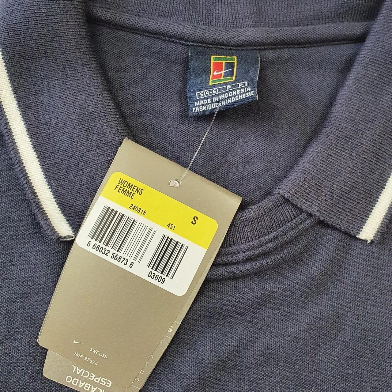 Nike Court Vintage Label Nike Deadstock Womens Collared / Polo Vest / Sleeveless Tshirt (S)