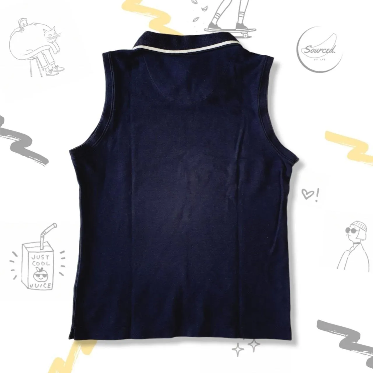 Nike Court Vintage Label Nike Deadstock Womens Collared / Polo Vest / Sleeveless Tshirt (S)