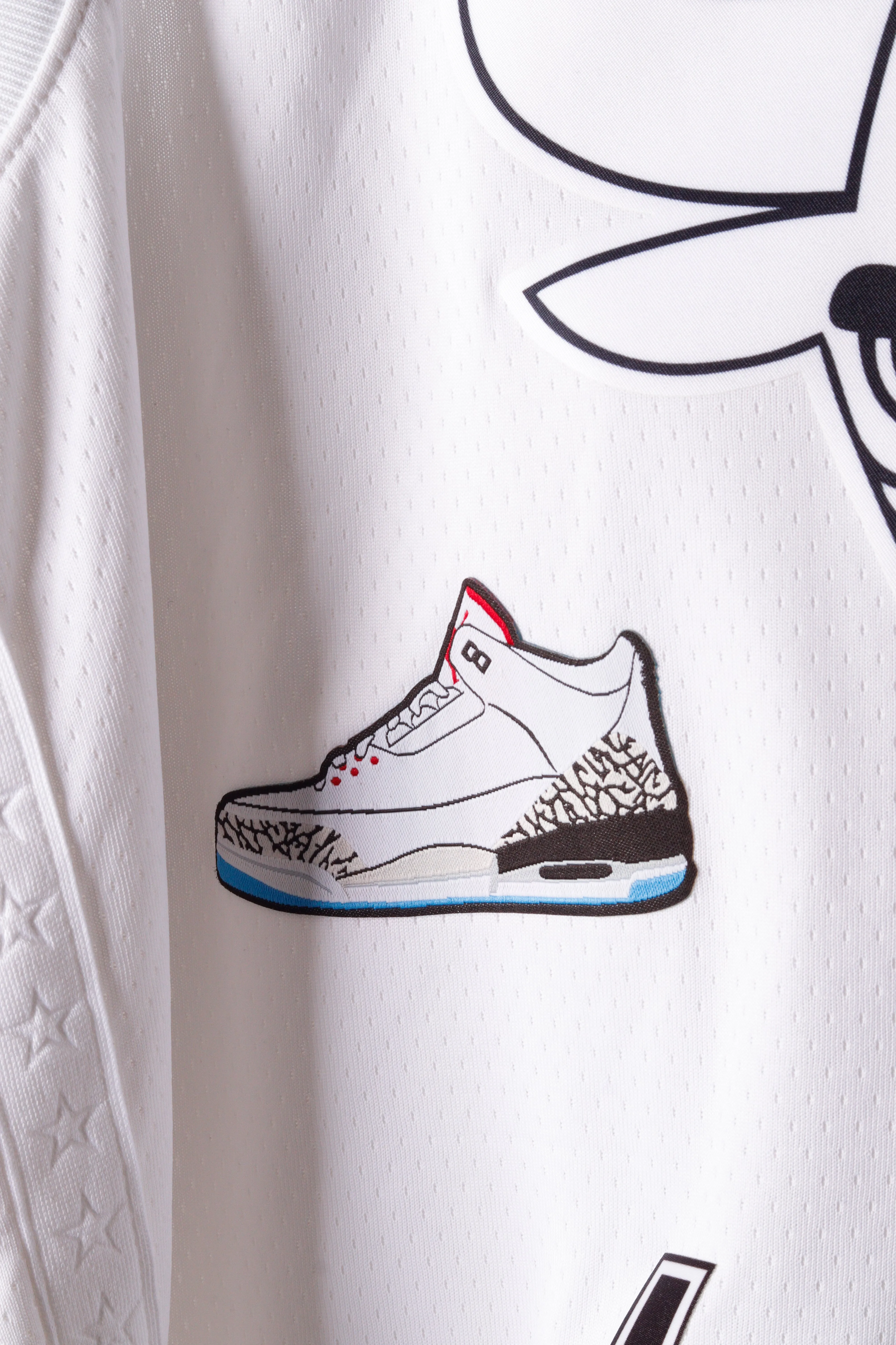 Nike 'Custom Patch All Star Game Micheal Jordan' Swingman Jersey White (2018)