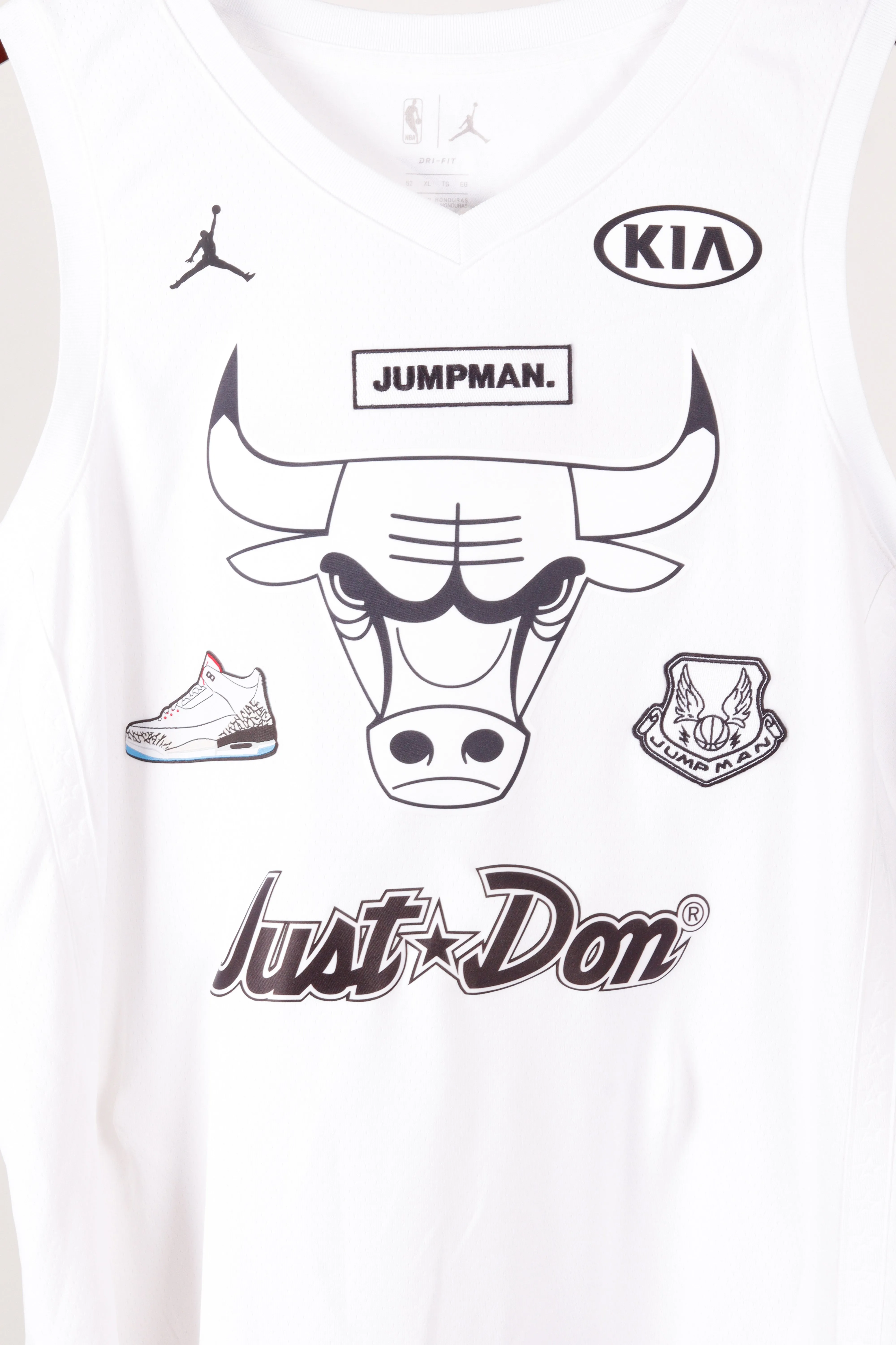 Nike 'Custom Patch All Star Game Micheal Jordan' Swingman Jersey White (2018)