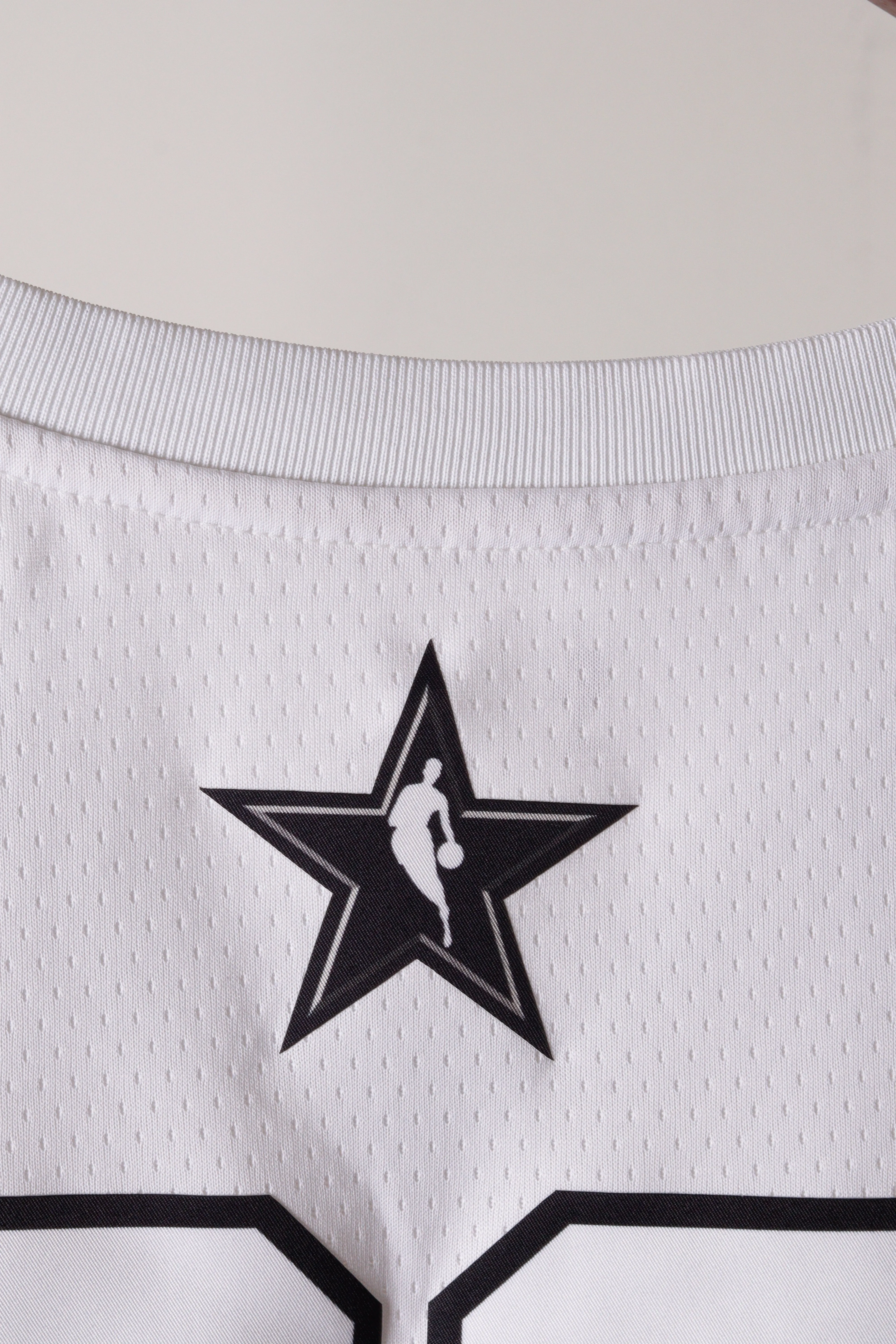 Nike 'Custom Patch All Star Game Micheal Jordan' Swingman Jersey White (2018)