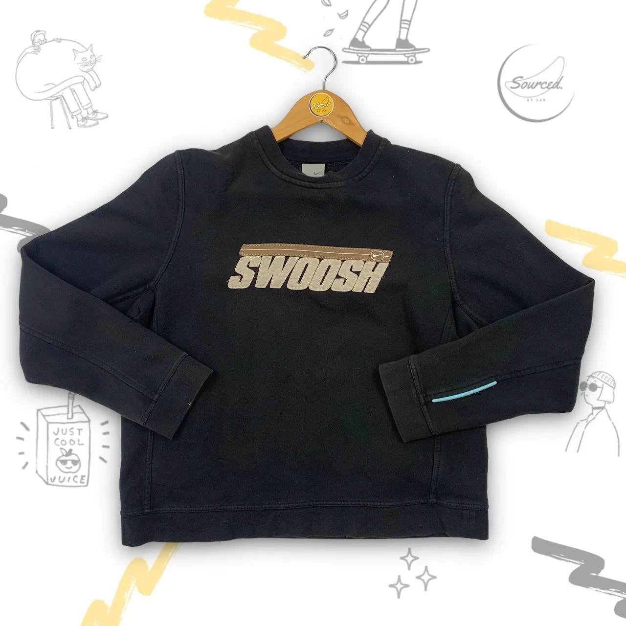 Nike Embroidered Centre Spellout Swoosh Logo (S)