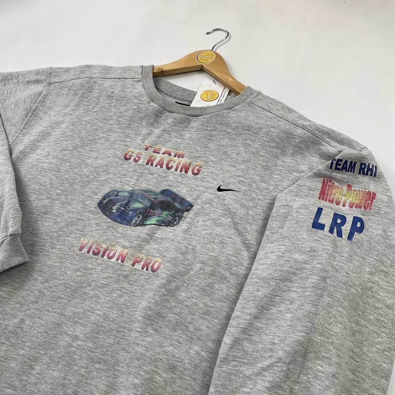 Nike Grey Crewneck With Embroidered Swoosh (XL)