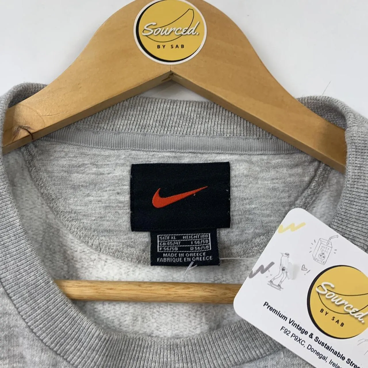 Nike Grey Crewneck With Embroidered Swoosh (XL)