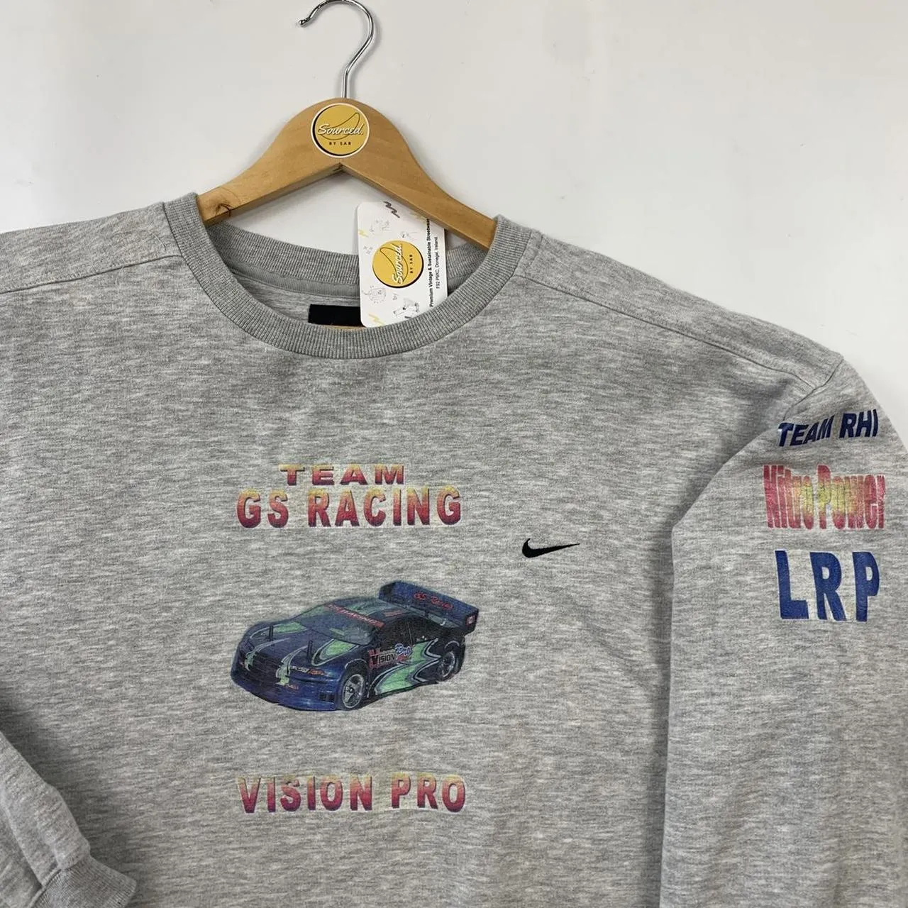 Nike Grey Crewneck With Embroidered Swoosh (XL)