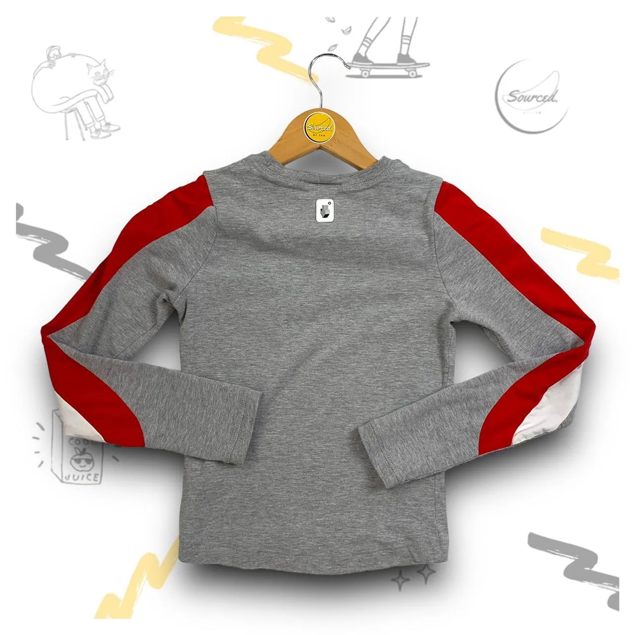 Nike Long Sleeve Top With Grey And Red Colourway (S)
