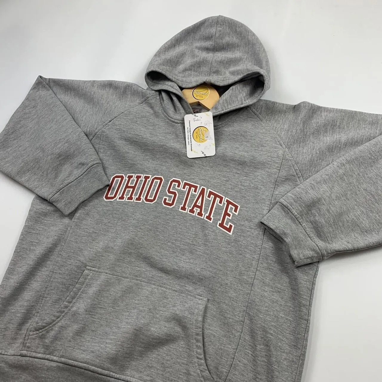 Nike Ohio State Vintage Embroidered Front Spellout Logo Hoodie (Women XS)