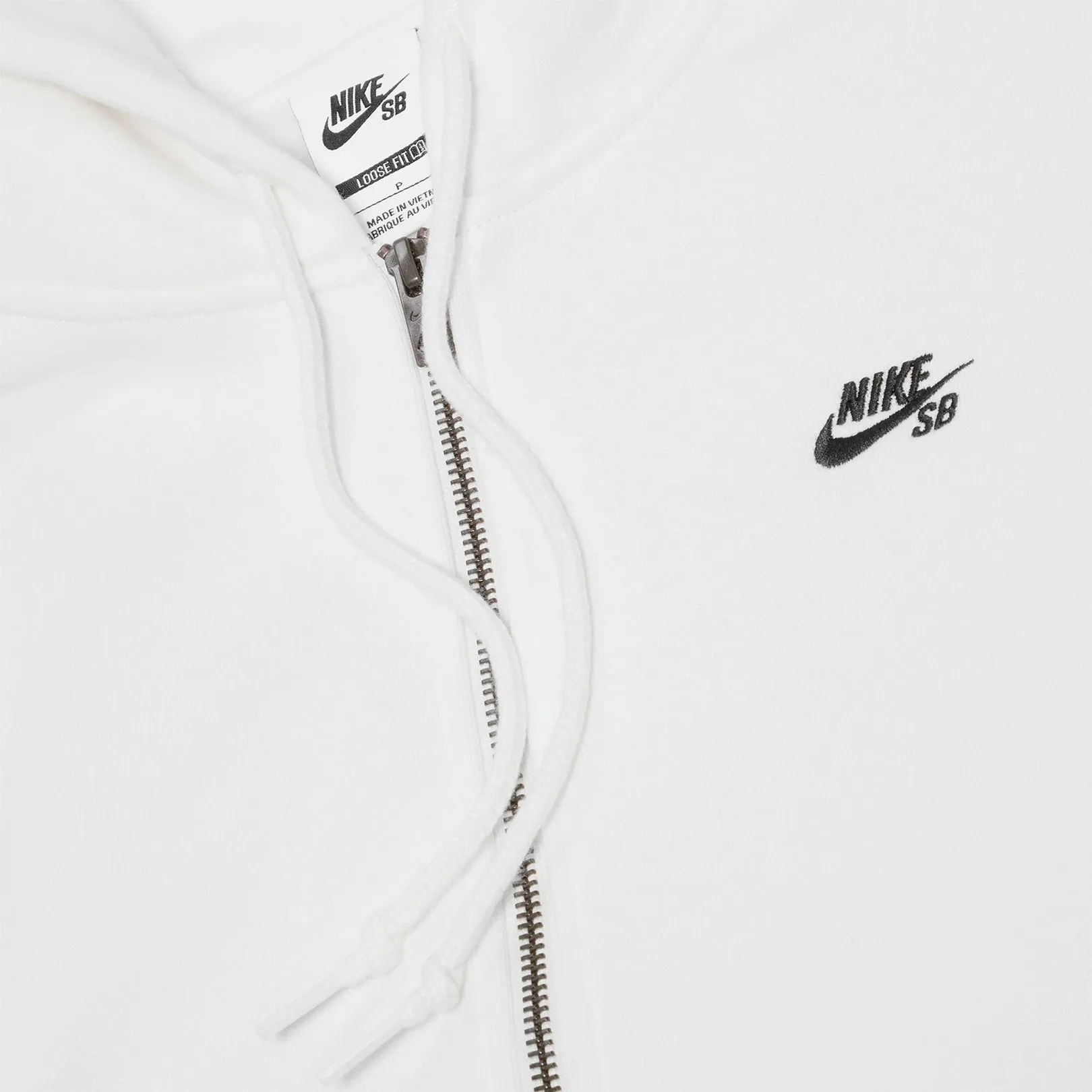 Nike SB Full-Zip Fleece Skate Hoodie Sail/Black