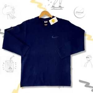 Nike Small Logo V-neck Ribbed Sweatshirt (L)