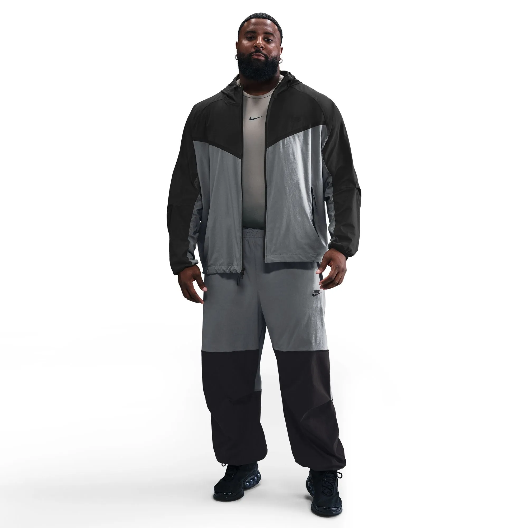 Nike Tech Woven Jacket Cool Grey Anthracite Black