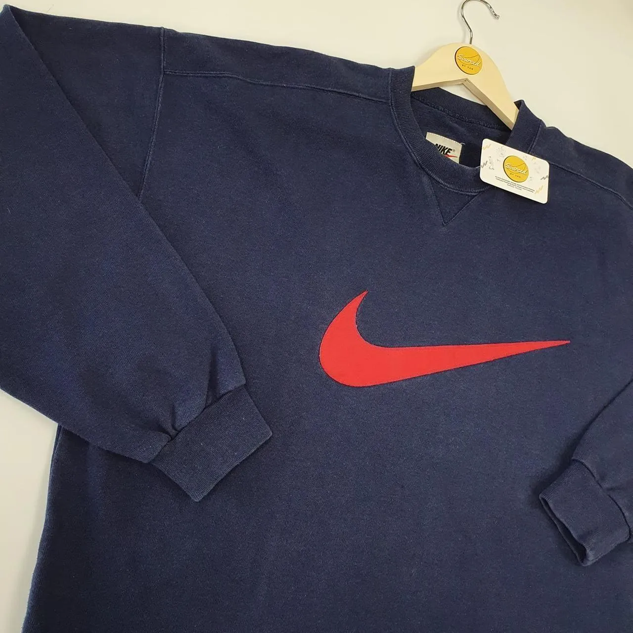 Nike Vintage 90's Tag Embroidered Front Chest Swoosh Logo Crewneck Sweatshirt (XL)