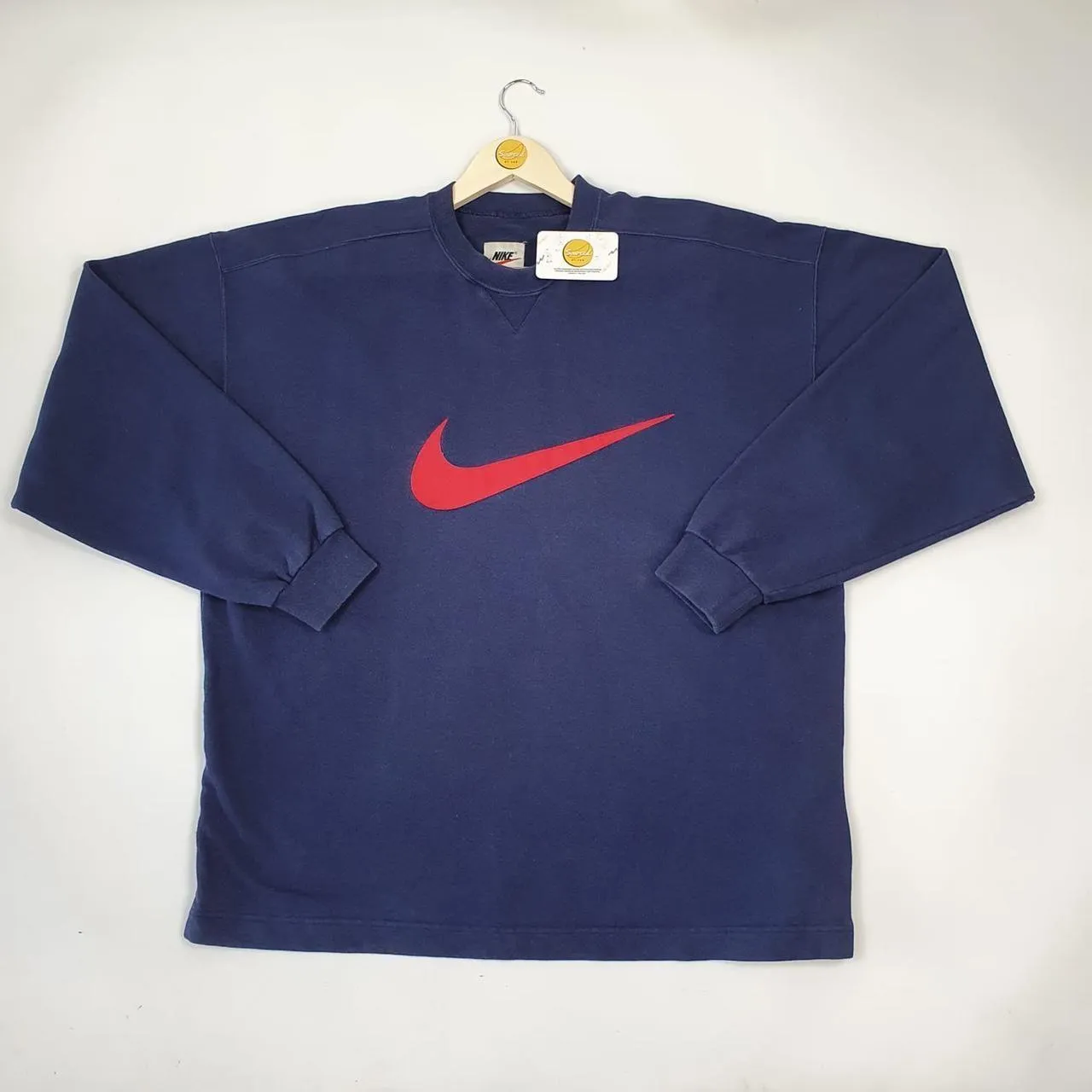 Nike Vintage 90's Tag Embroidered Front Chest Swoosh Logo Crewneck Sweatshirt (XL)