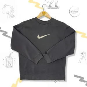 Nike Vintage Early 00s Tag Swoosh Embroidered Front Chest Swoosh Logo Crewneck Sweatshirt (Women Xs)