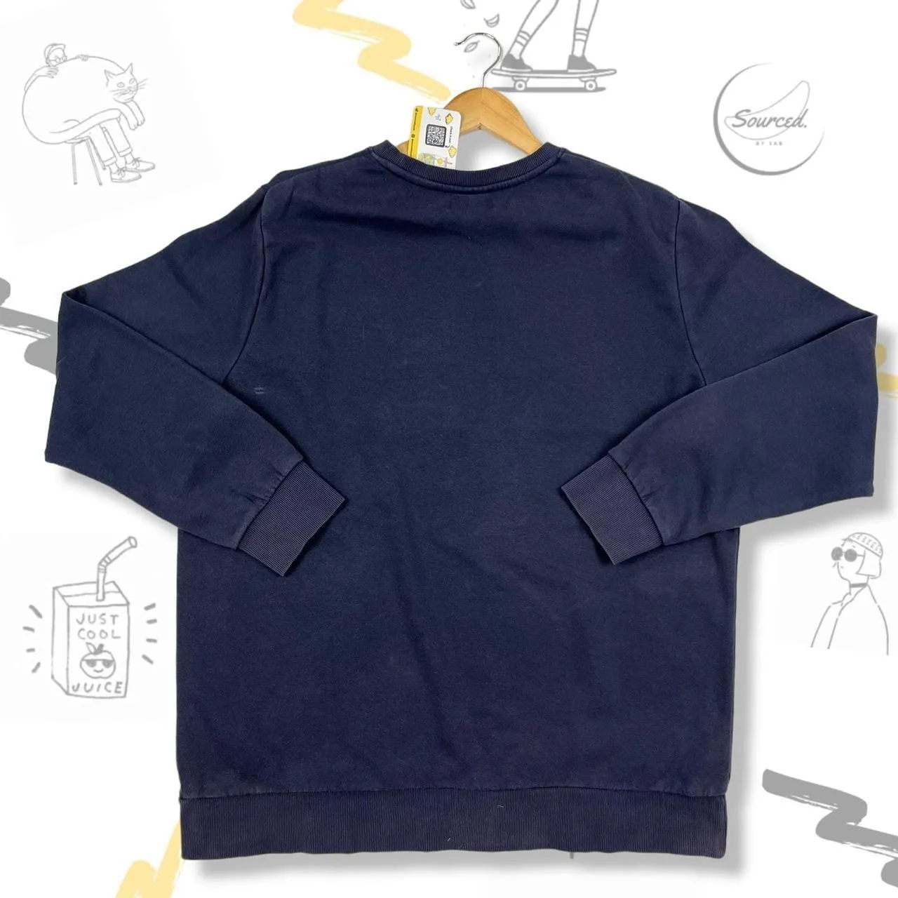 Nike Vintage Embroidered Front Chest Spellout Logo Crewneck Sweatshirt (M)