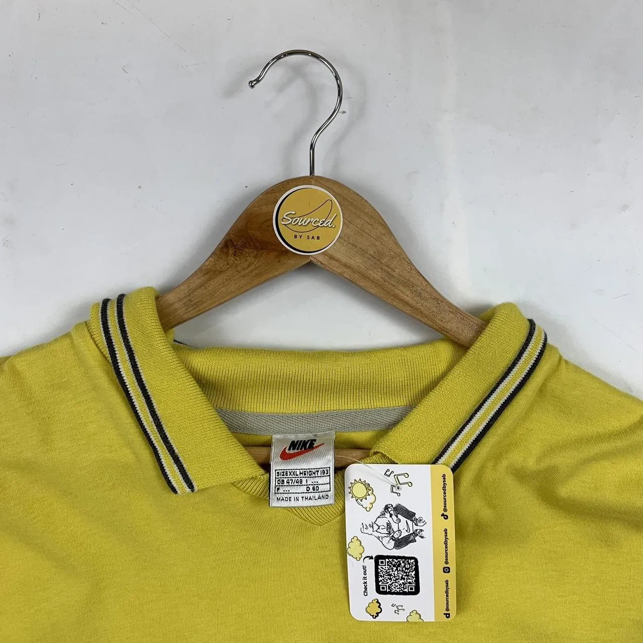 Nike Vintage Embroidered Front Chest Swoosh Logo Rugby Style Shirt (XXL)