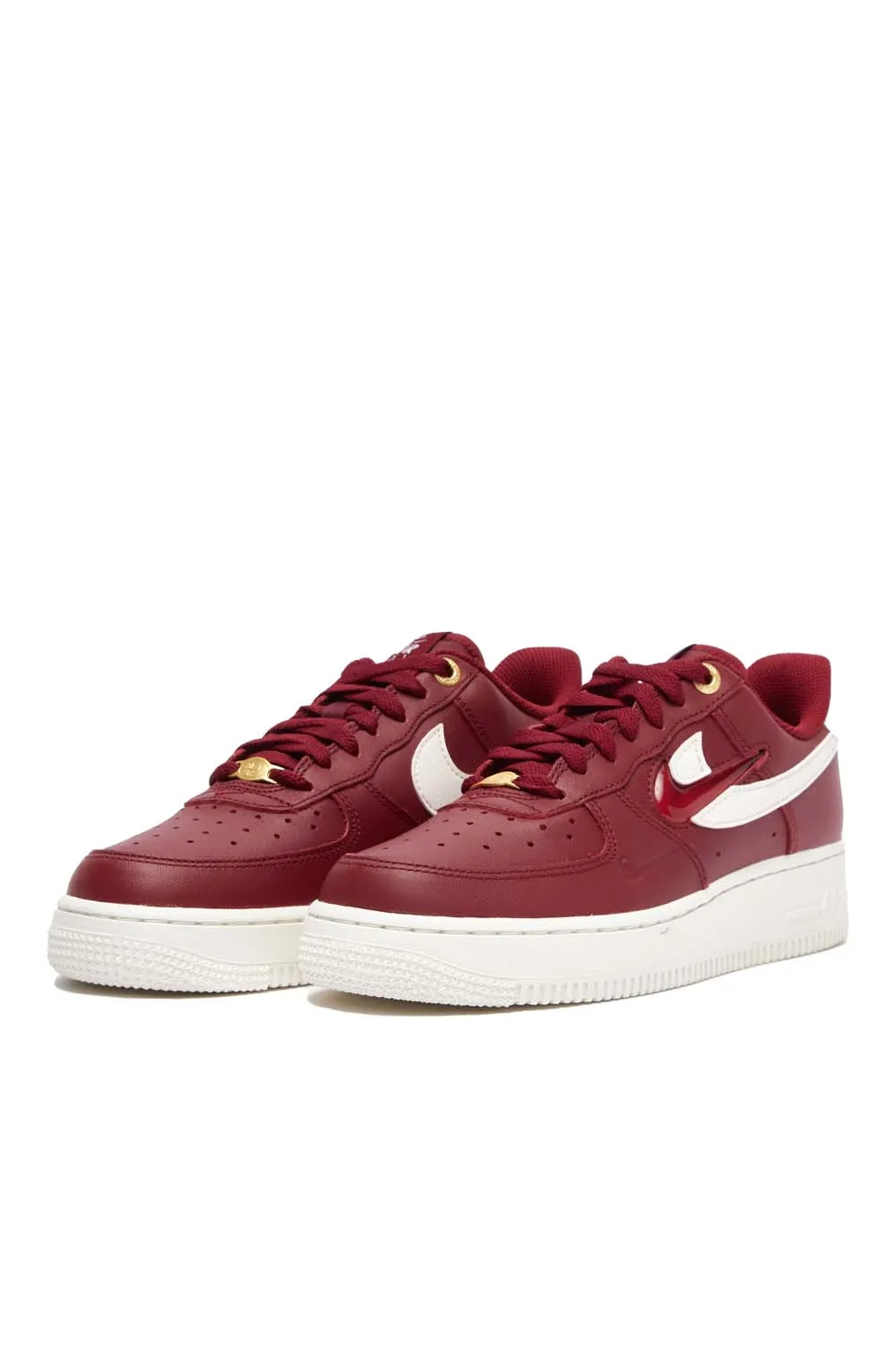 Nike Womens Air Force 1 Premium Shoes 'Team Red/Sail'