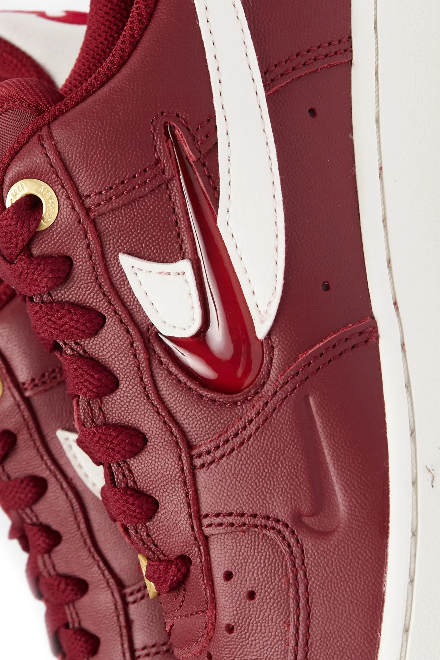 Nike Womens Air Force 1 Premium Shoes 'Team Red/Sail'