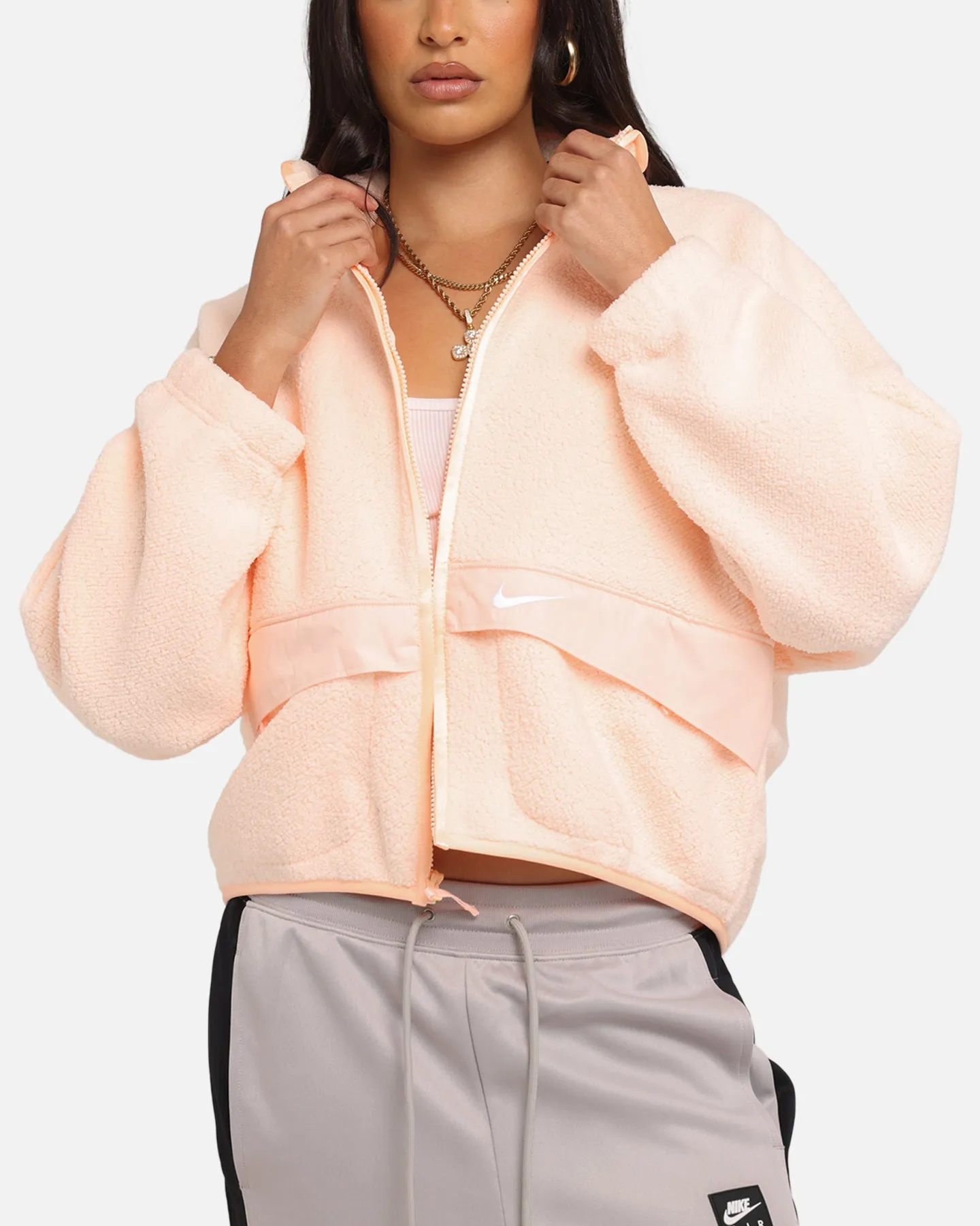 Nike Women's Sportswear Sherpa Jacket Crimson