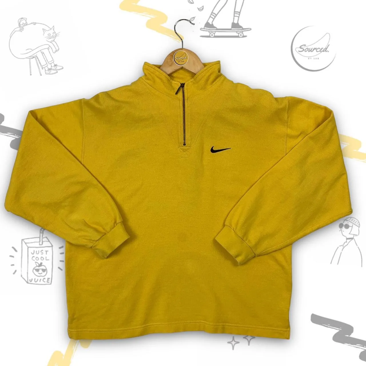 Nike Yellow Embroidered Left Chest Swoosh Women's (M)