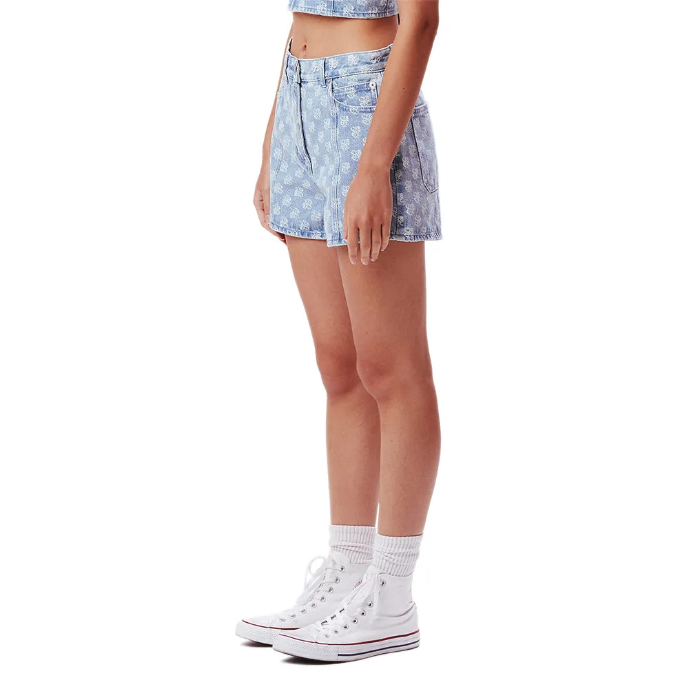 OBEY CLASH DENIM SHORTS // LIGHT INDIGO