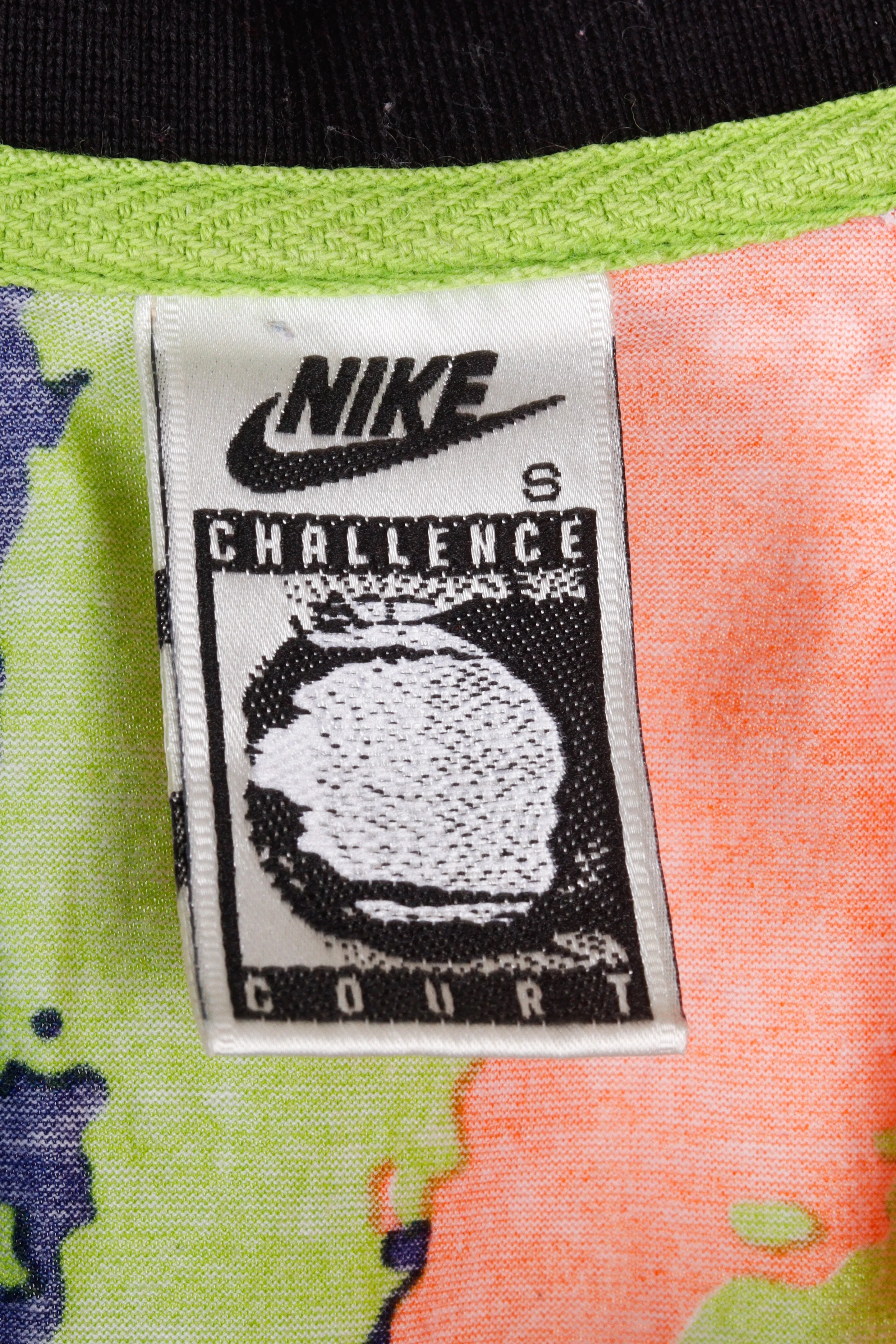 Vintage 1991 Nike 'Challenge Court Tennis Multi Pattern' S/S Polo Shirt