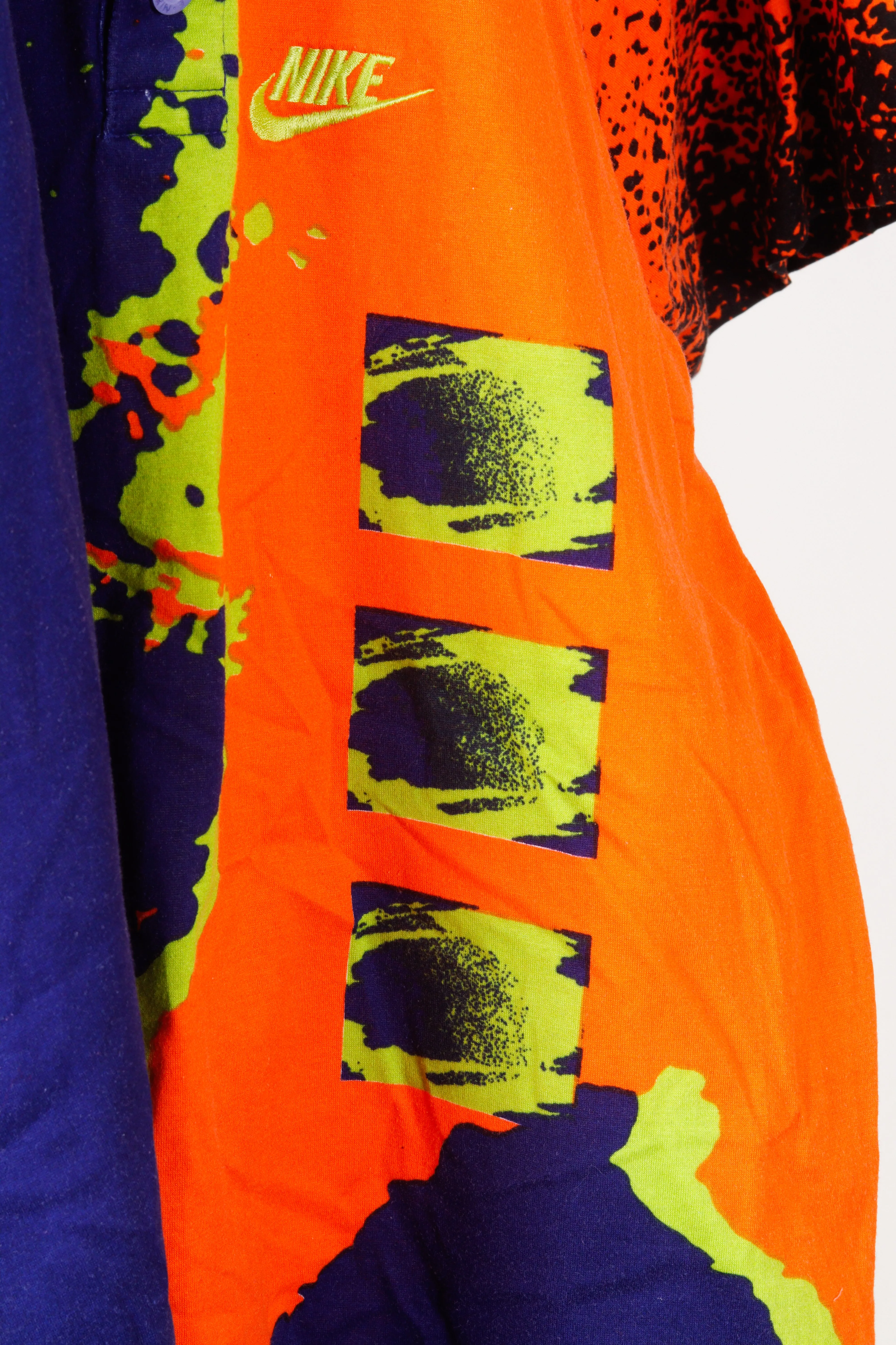 Vintage 1991 Nike 'Challenge Court Tennis Multi Pattern' S/S Polo Shirt