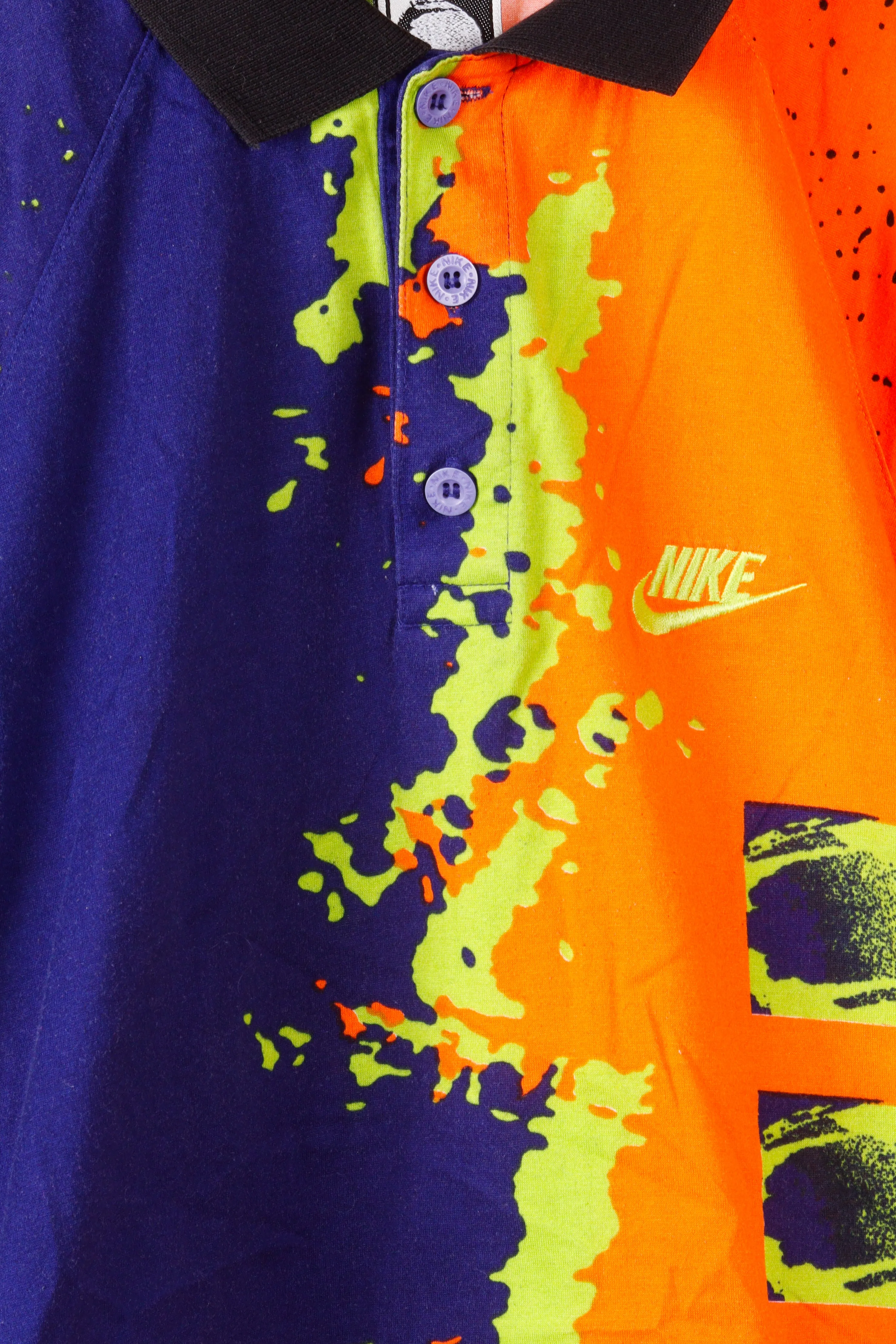 Vintage 1991 Nike 'Challenge Court Tennis Multi Pattern' S/S Polo Shirt
