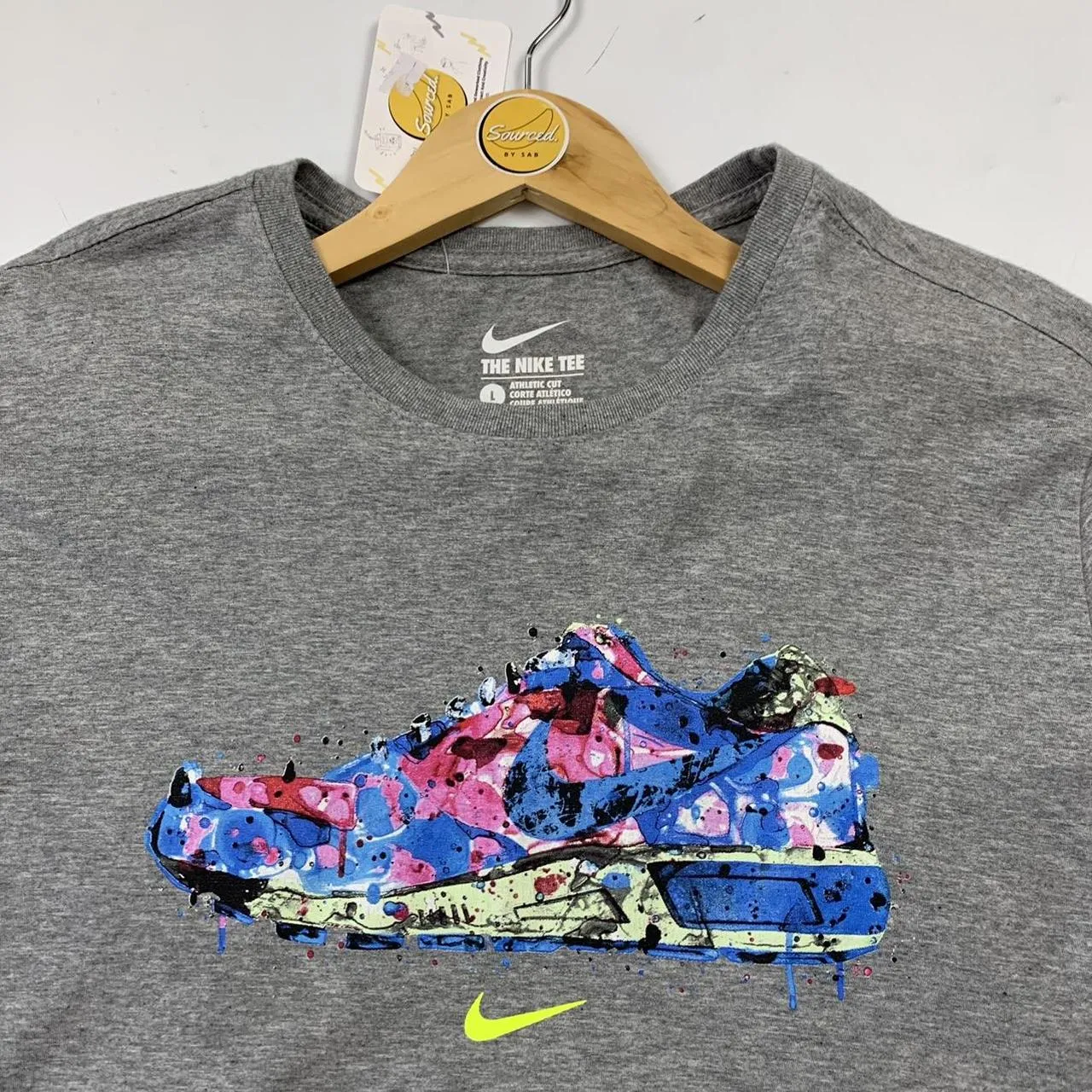 Vintage 90s Nike Grey AirMax 90 Tee (L)