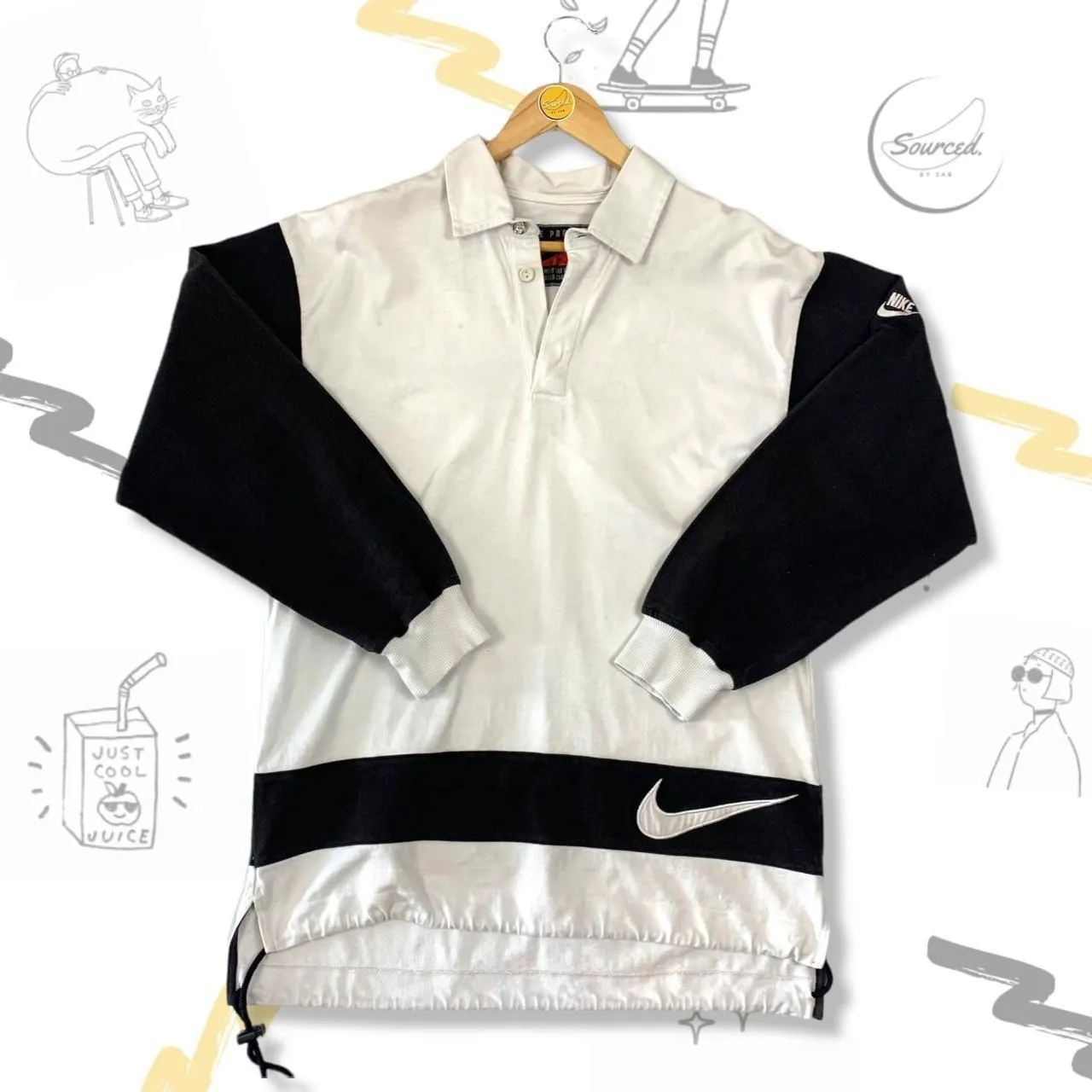 Vintage 90s Nike Rugby Style Poloshirt (M)