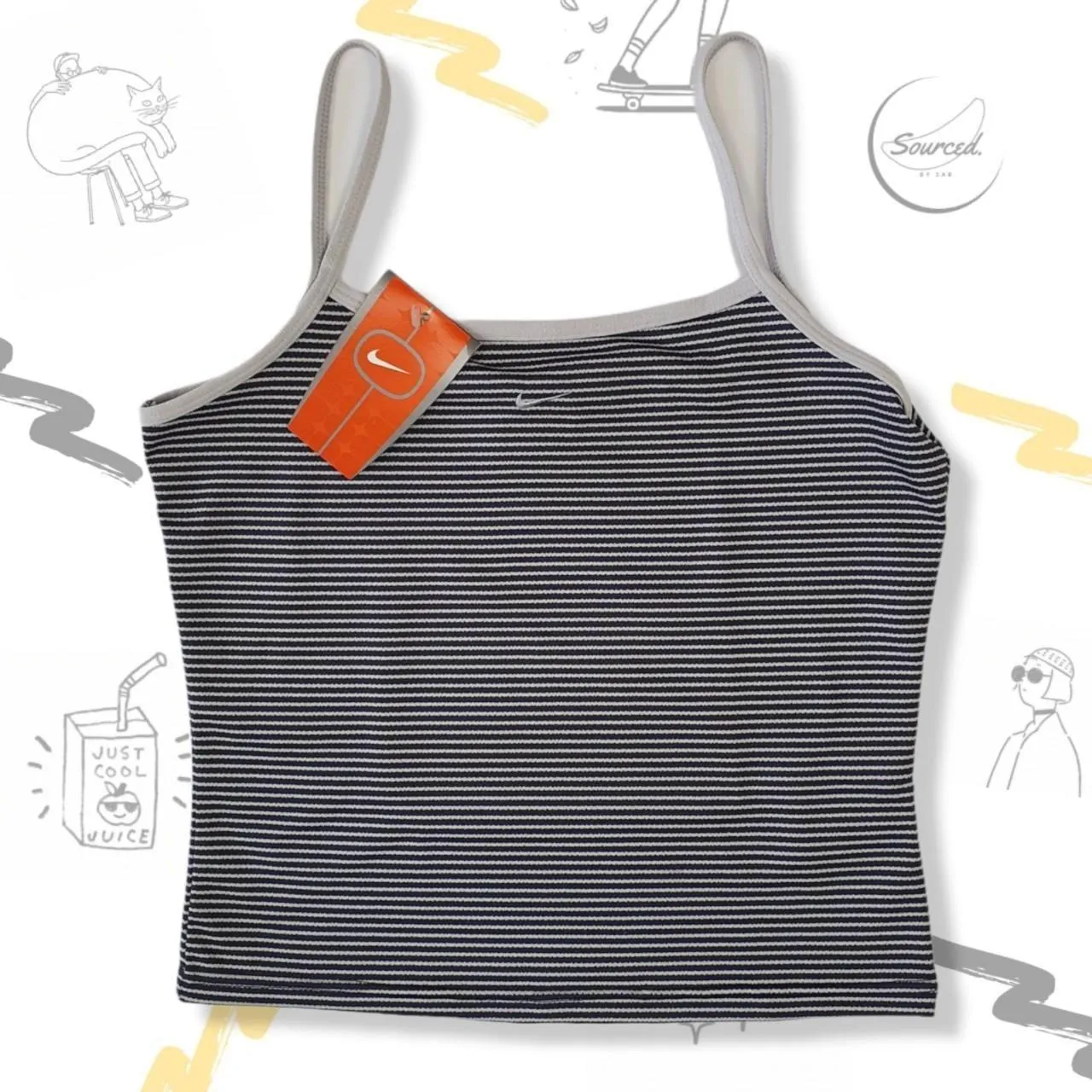 Vintage 90s Tag Nike Deadstock Embroidered Centre Swoosh Sleeveless Tank Top/ Vest Top (BNWT) (M)