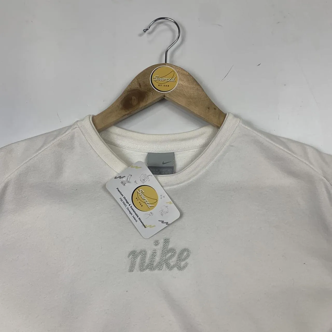Vintage Early 00s Nike Bedazzeled Centre Spellout Crewneck Sweatshirt (M)
