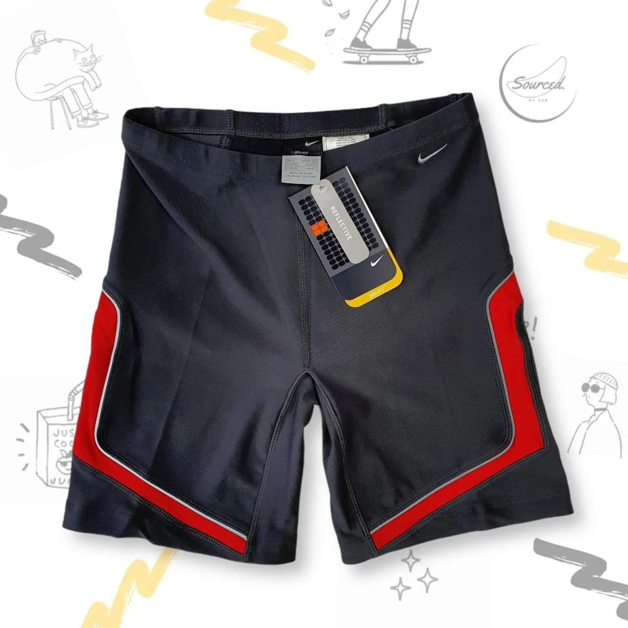 Vintage Early 2000s Nike Bicycle/ Cycling / Running Shorts (bnwt) (S )